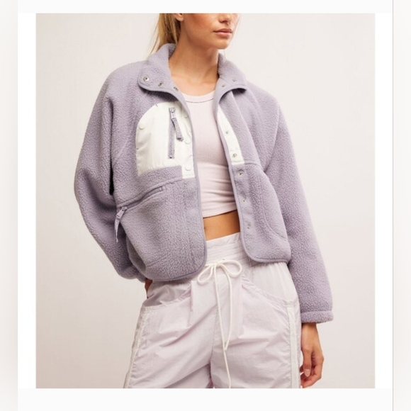 Free People Jackets & Blazers - Free People Lavender Sherpa Jacket